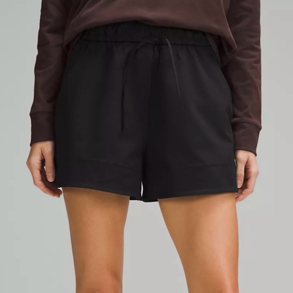 Women's Black Lululemon Drawstring Shorts